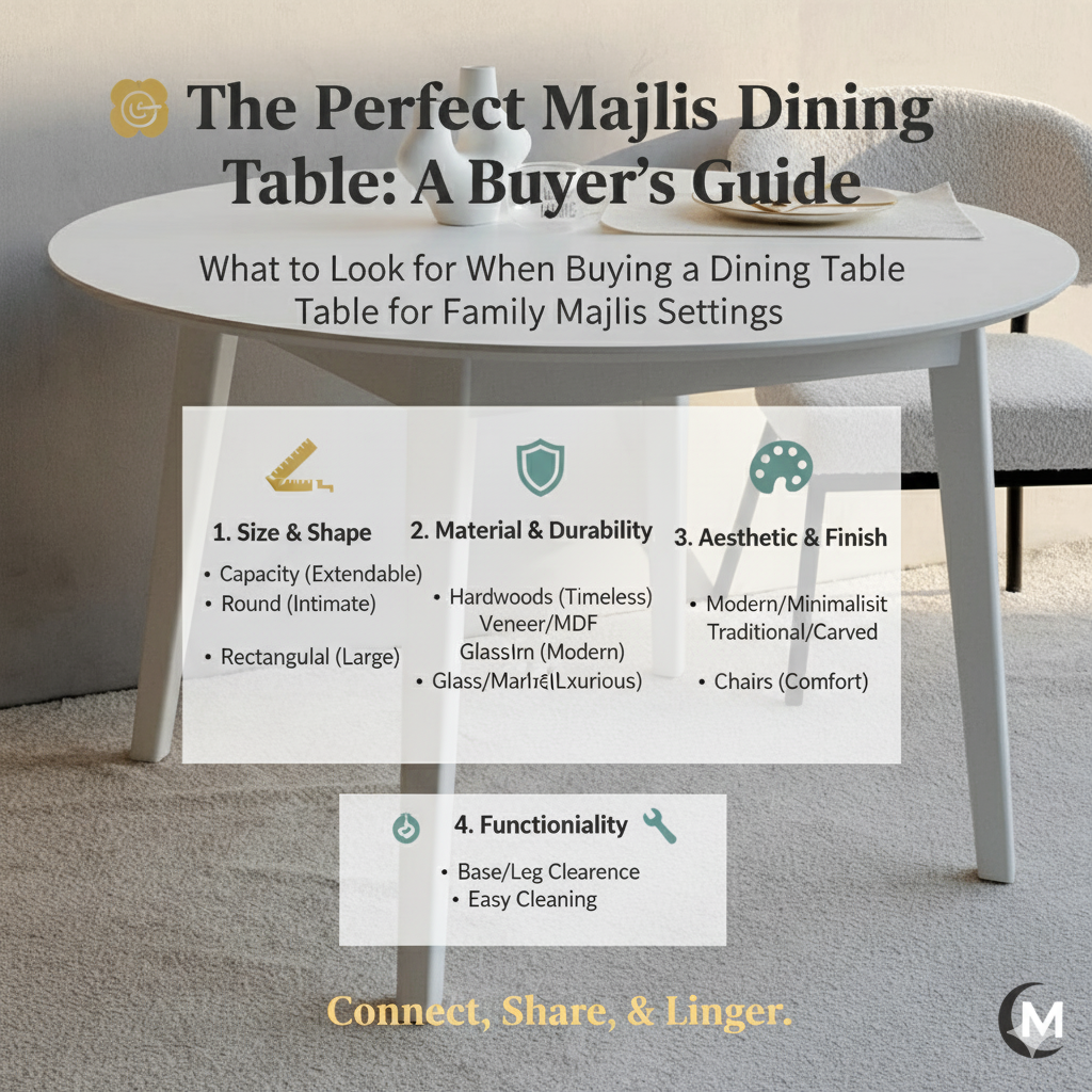 What to Look for When Buying a Dining Table for Family Majlis Settings