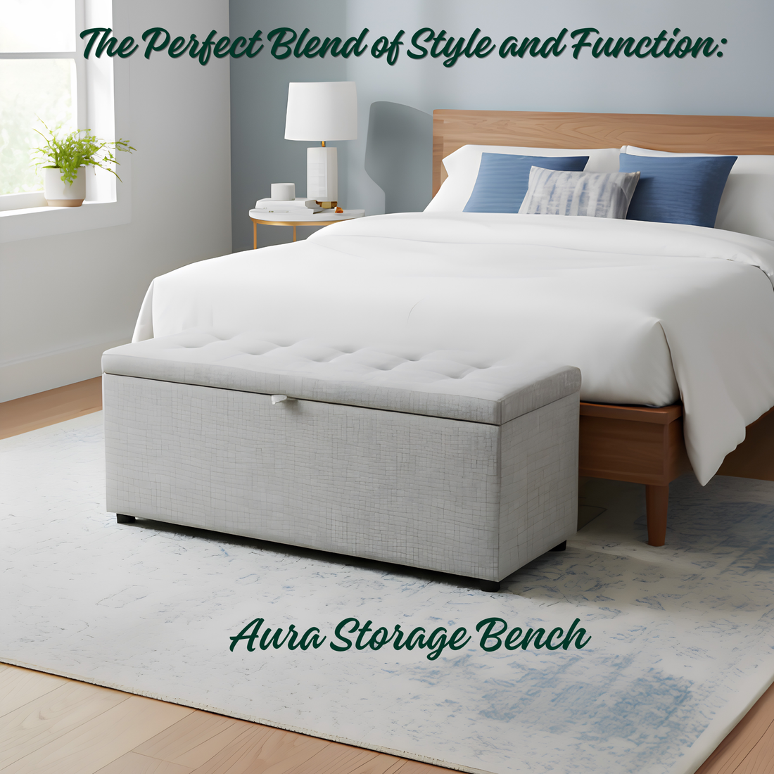 The Perfect Blend of Style and Function: Aura Storage Bench