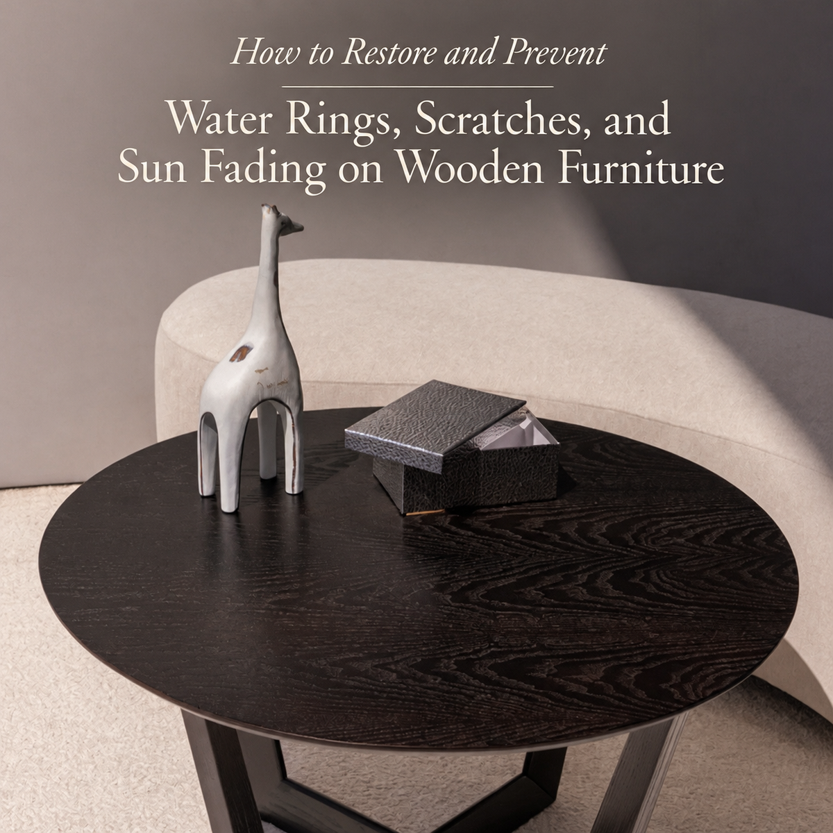 How to Restore and Prevent Water Rings, Scratches, and Sun Fading on Wooden Furniture