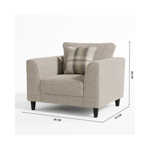 Alexa Single Seater With Dimensions from Living Point