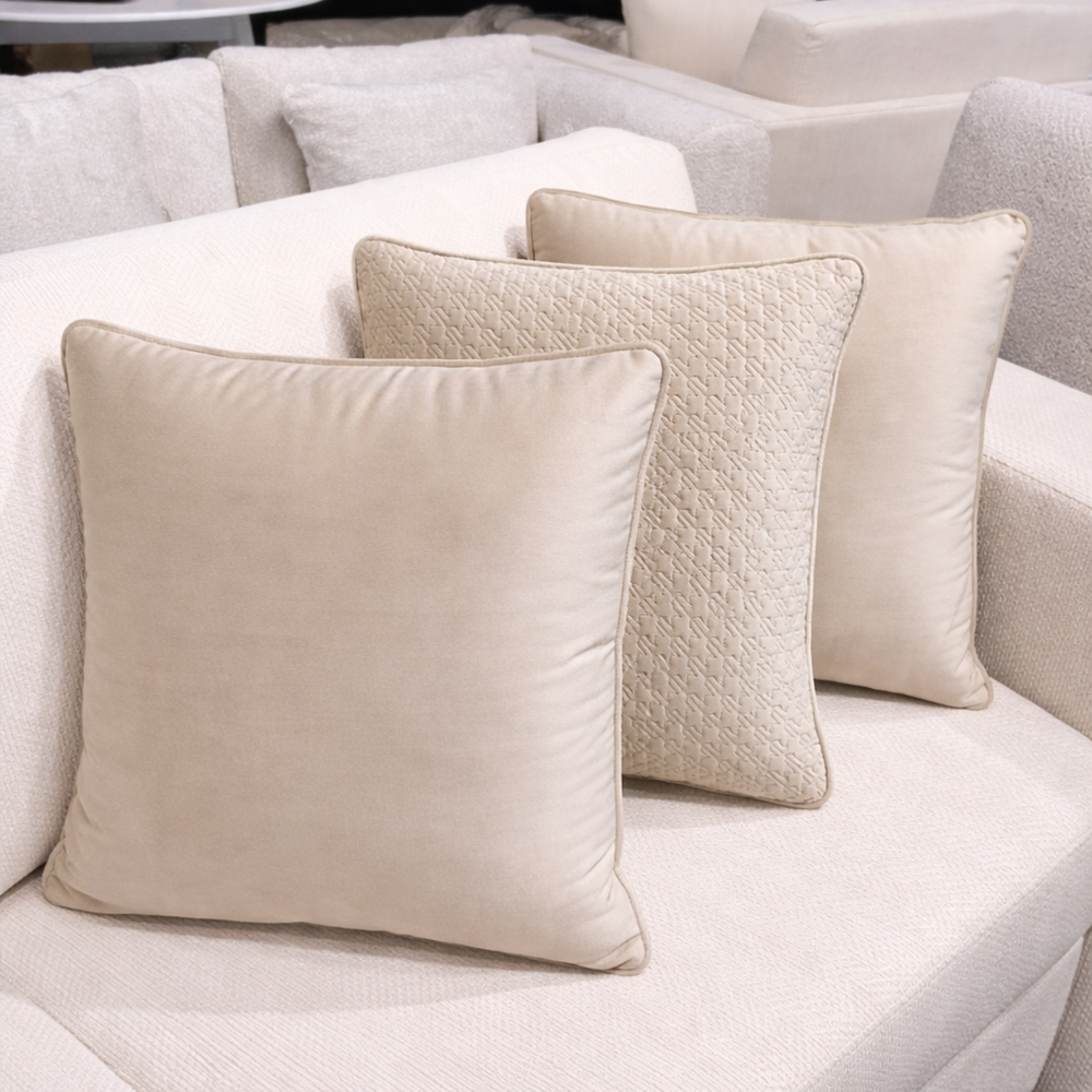 Amber Plush Velvet & Radiant Quilt Pillow Set of 3 from Living Point