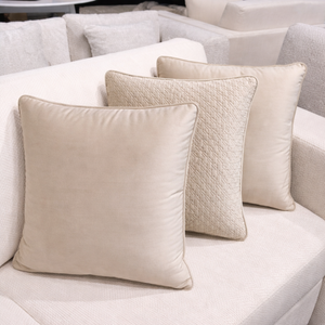 Amber Plush Velvet & Radiant Quilt Pillow Set of 3 Lifestyle Image from Living Point