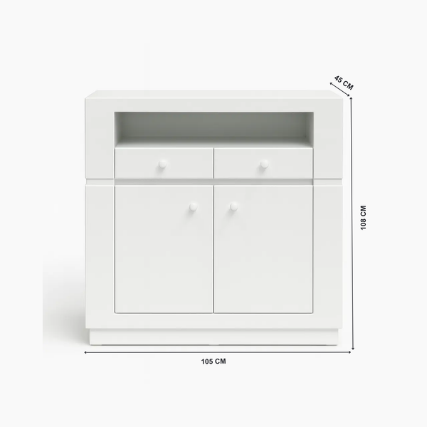 Ashley Storage Unit with Dimension from Living point