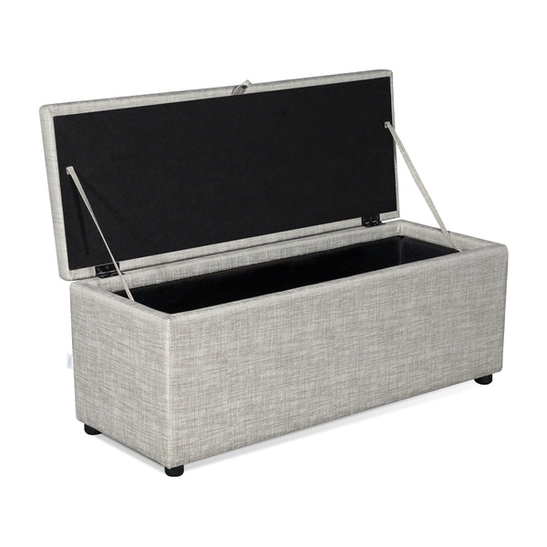 Aura Storage Bench with Storage compartment Opened from Living point
