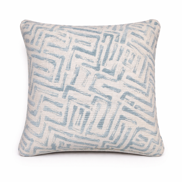 Azure Shell Weave Printed Pillow from Living Point