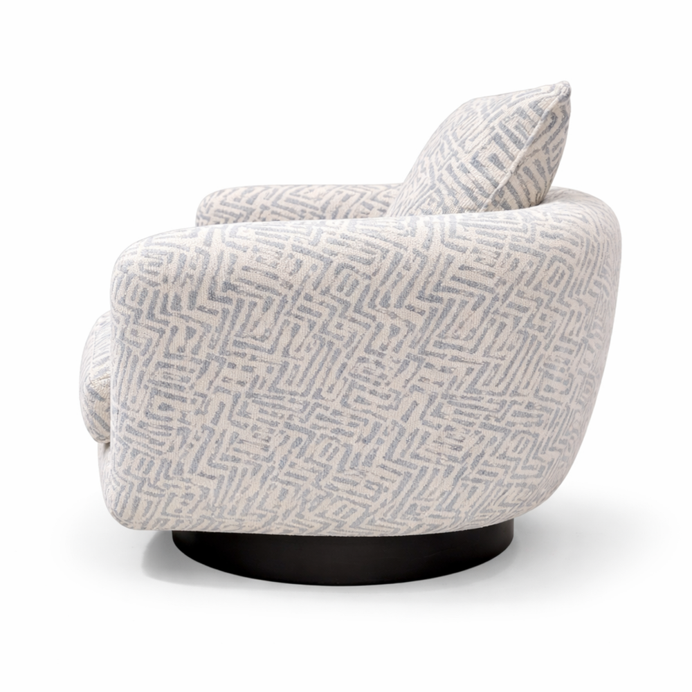 Azure Shell Weave - Barbera Swivel Chair Living Point