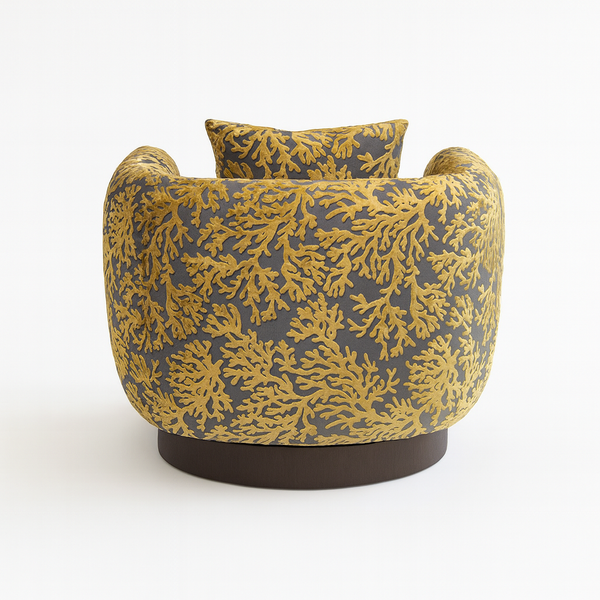 Barbera Swivel Chair Backside View from Living point