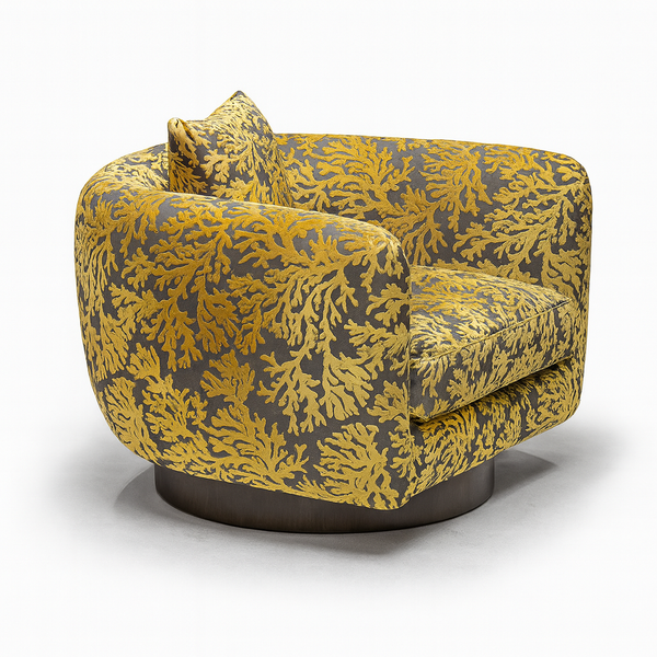 Barbera Swivel Chair Side View from Lviving point 