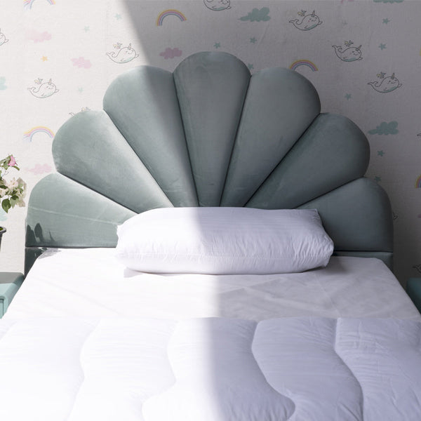 Bloom Kids' Platform Bed Headboard Wide View from Living point