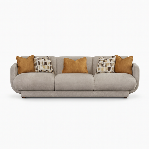 Bucharest 3 Seater Grey Sofa from Living point