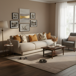 Bucharest Grey Sofa Lifestyle Image from Living point