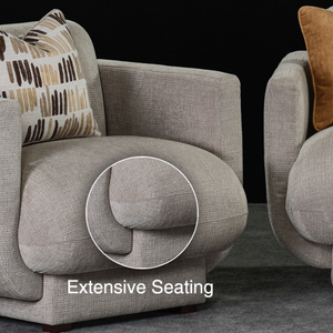 Bucharest Single Seater Sofa Fabric Close Image from Living point
