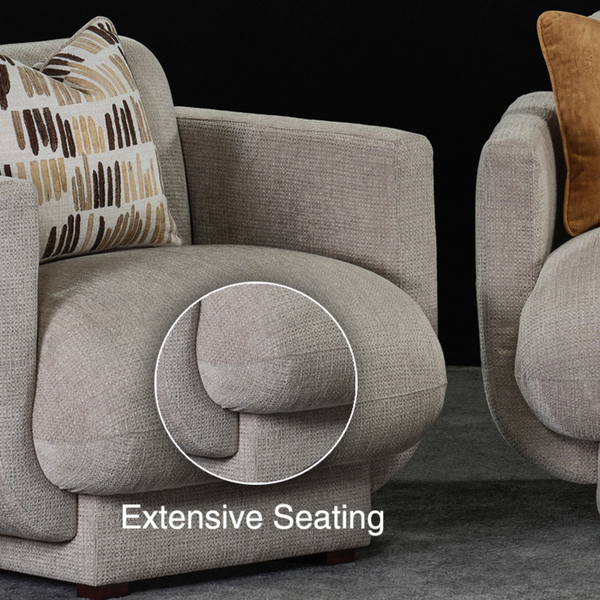 Bucharest Single Seater Sofa Fabric Close Image from Living point