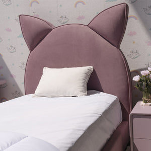 Bunny Bed – Kids Themed Bed Frame Headboard close View from Living point