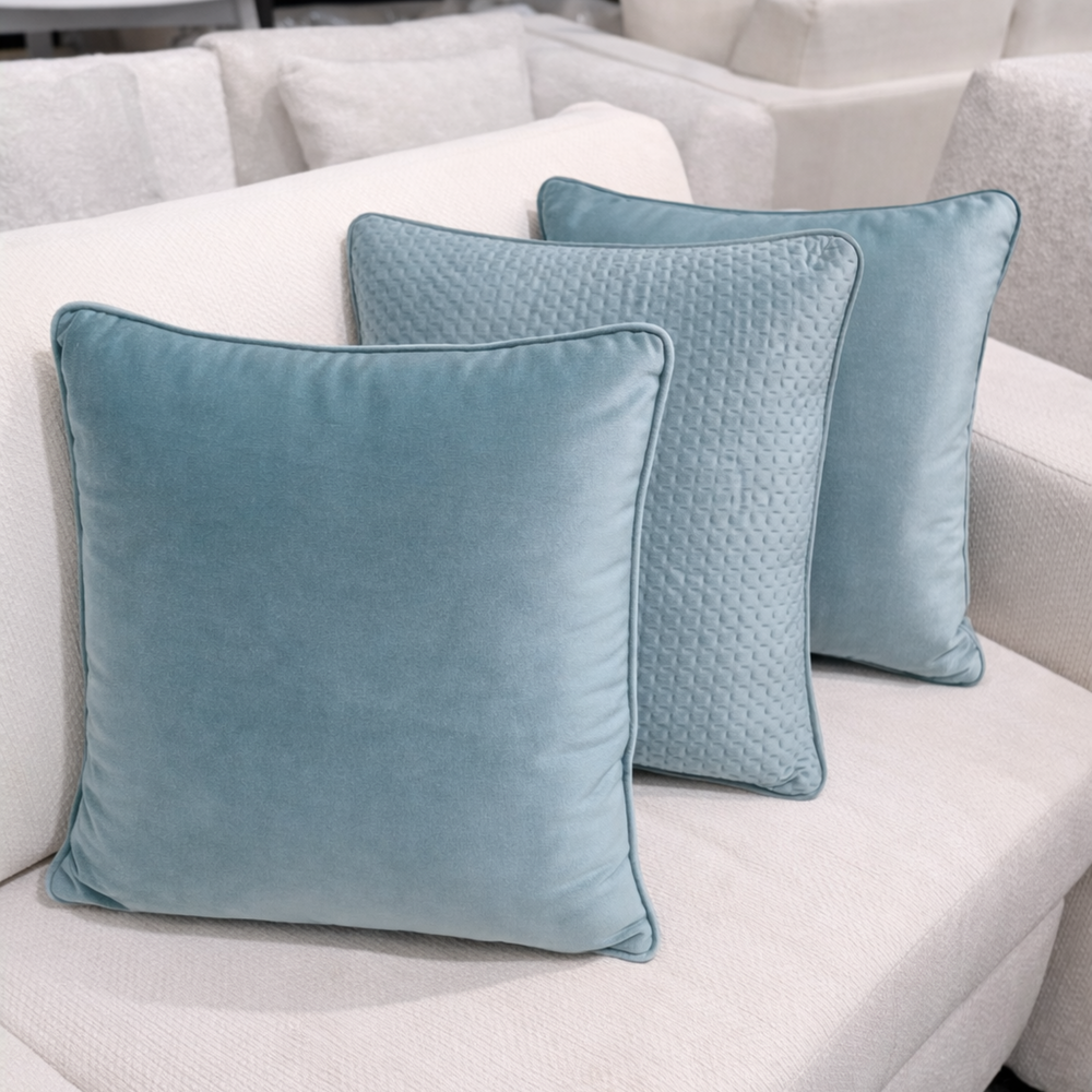 Celeste Celeste Turquoise Green & Mosaic Quilt Pillow Set of 3 from Living point