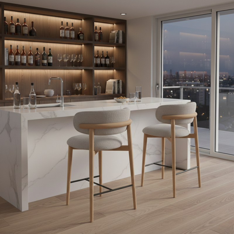 Chandler Sleek Bar Stool Lifestyle Image from Living point