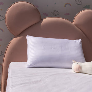 Chinchilla Bed – Kids Upholstered Bed Headboard close view from Living point