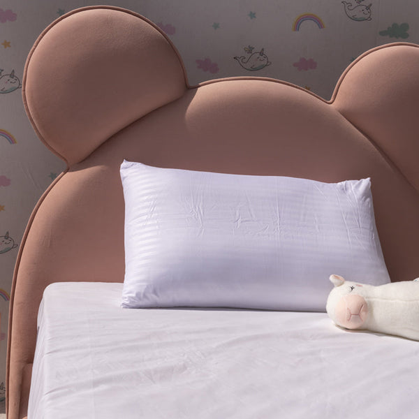 Chinchilla Bed – Kids Upholstered Bed Headboard close view from Living point