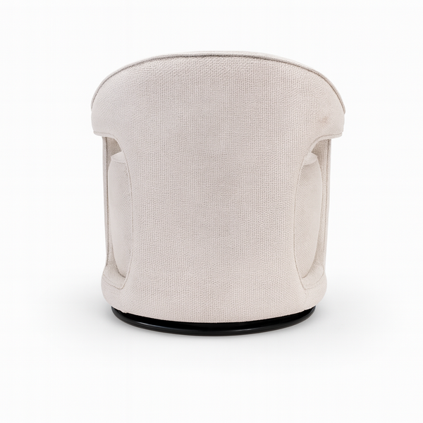 Chloe Swivel Chair Backside View from Living point