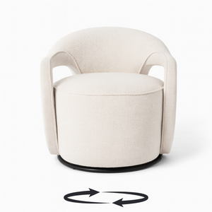 Chloe Swivel Chair front view from Living Point