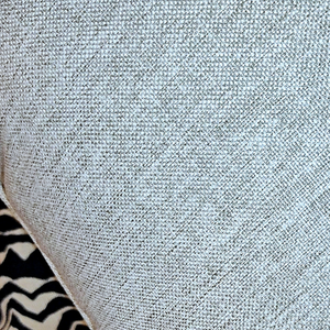 Cloud Cream Chenille Pillow Fabric Close View from Living Point