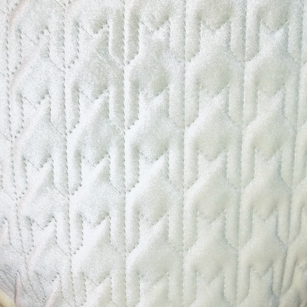 Coastal Quilt Pillow fabric Close View from Living Point