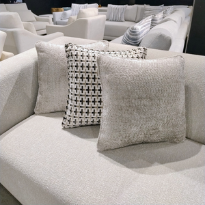 Cross Weave & Cream Textured Chenile Pillow Set of 3 Lifestyle Image from Living Point