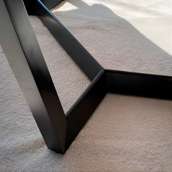 Dalton Marble Coffee Table Leg View from Living point