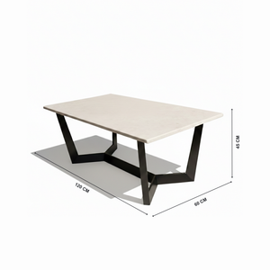 Dalton Marble Coffee Table with Dimensions from Living point
