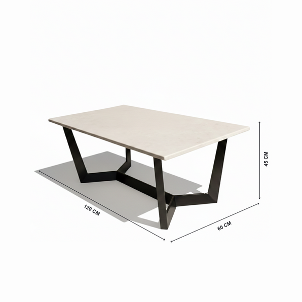 Dalton Marble Coffee Table with Dimensions from Living point