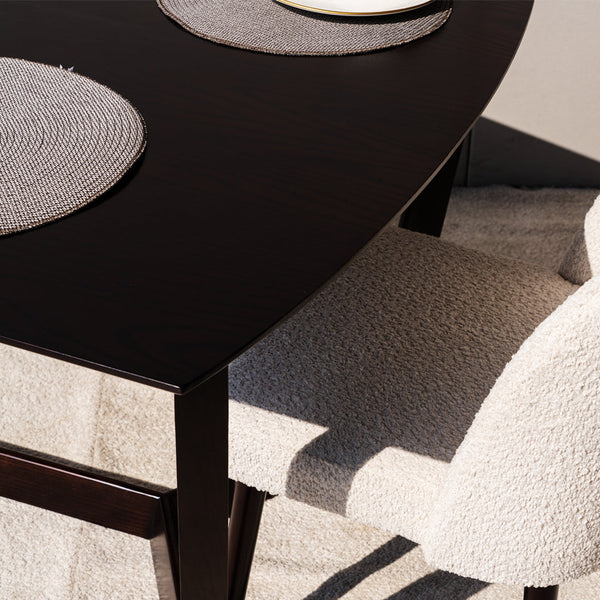 Dalton Wooden Dining Table Close View from Living point