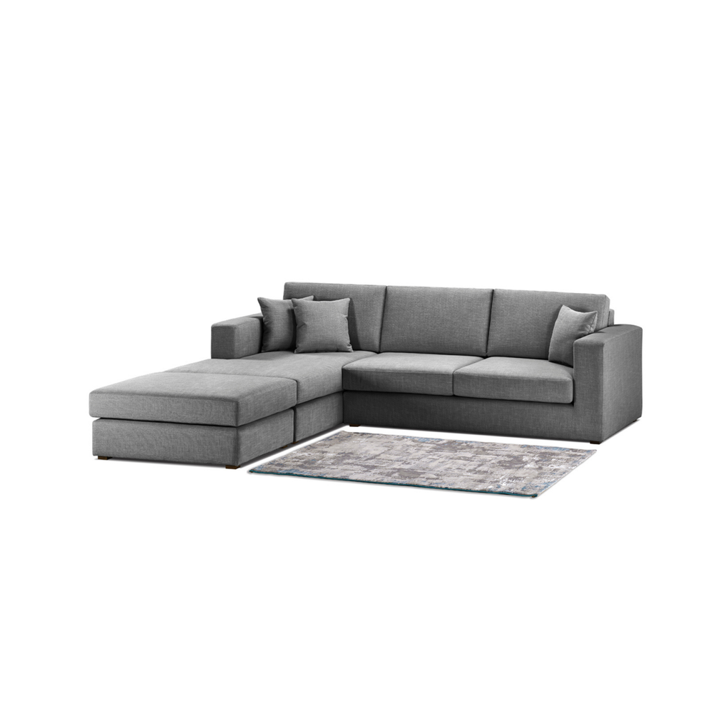Helsinki 3 Seater Sectional With Ottoman