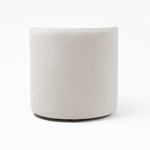 Delphi Grey Pouf Backside View from Living point