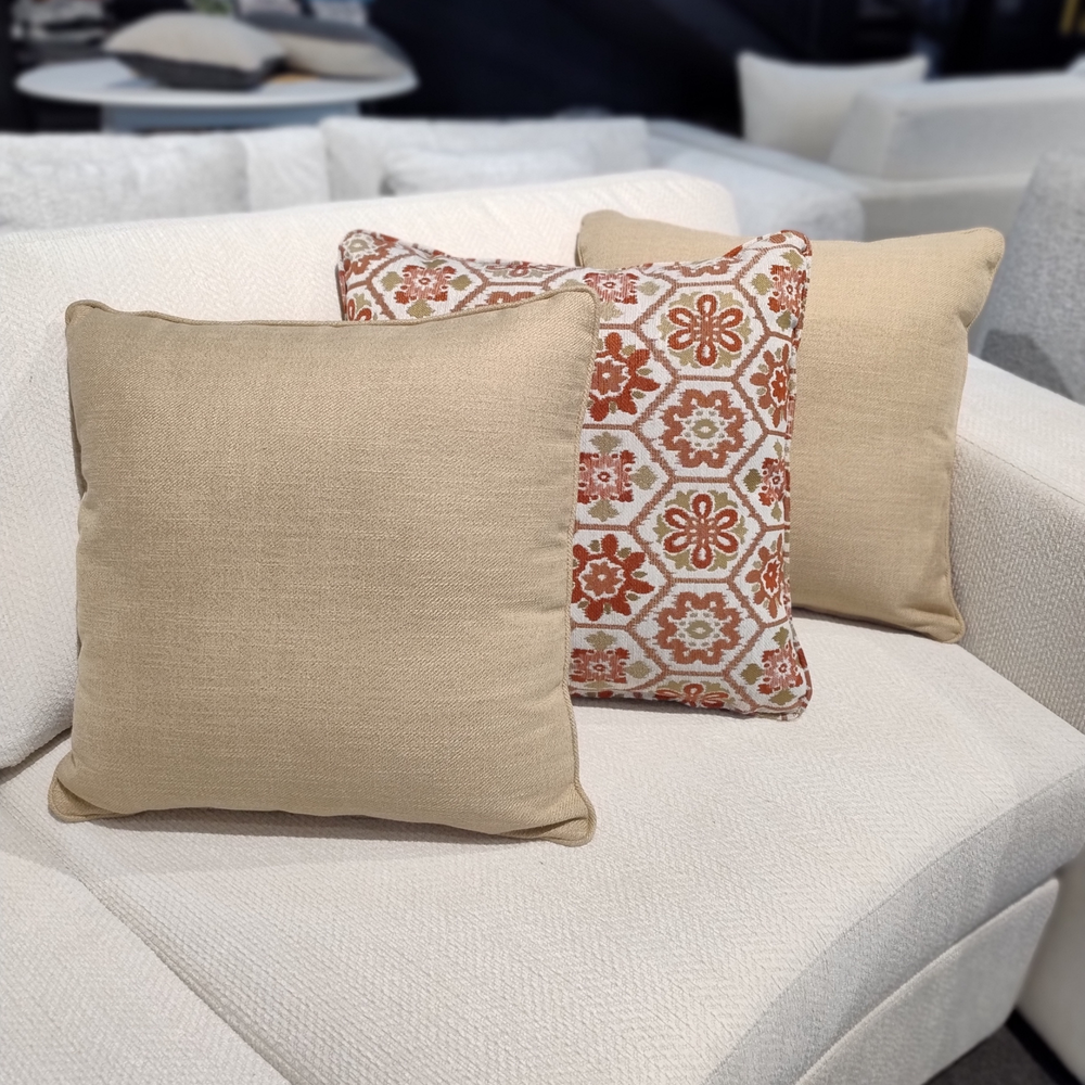 Desert Bloom & Saffron Weave Pillow Set of 3 from Living point