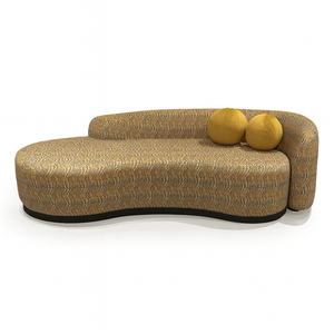 Dragon Chaise Lounge Animal Print Fabric with Right Chaise