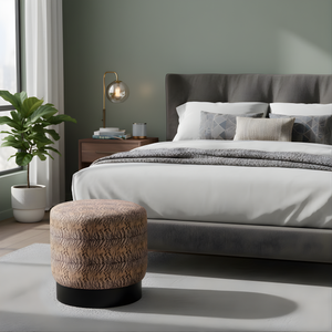 Dragon Cheetah Print Pouf Lifestyle Image from Living point