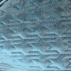 Emerald Velvet Printed Pillow Fabric Close View from Living point