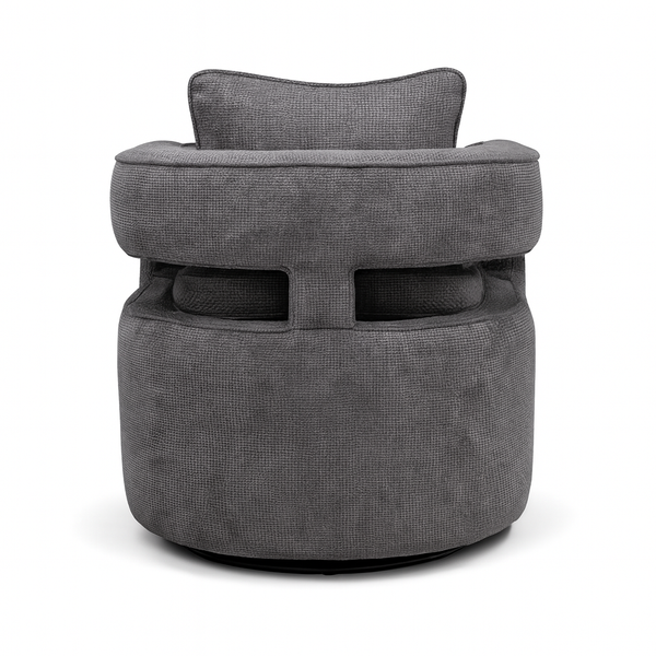 Emma Swivel Chair Backside View from Living point