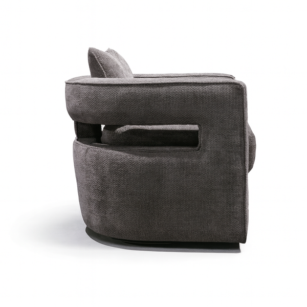 Emma Swivel Chair side View from Living point