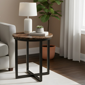 Enzo Marble End Table Lifestyle Image from Living point
