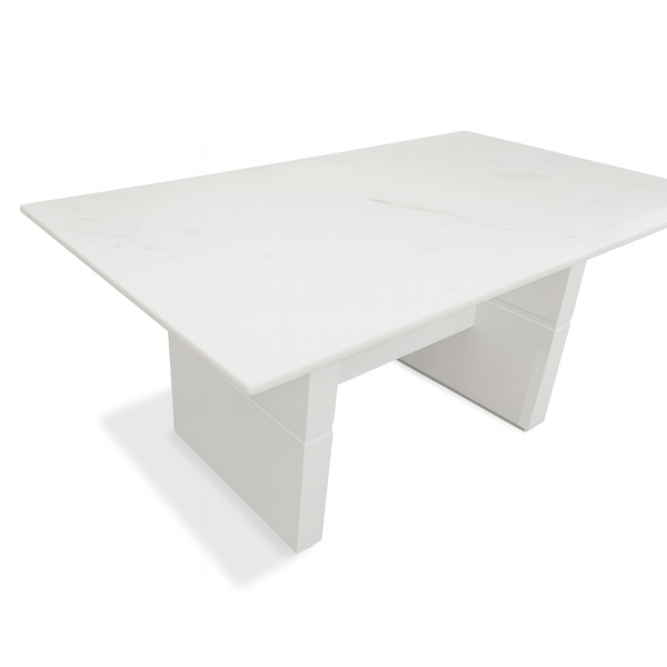 Eric Marble Dining Table Side View from Living point