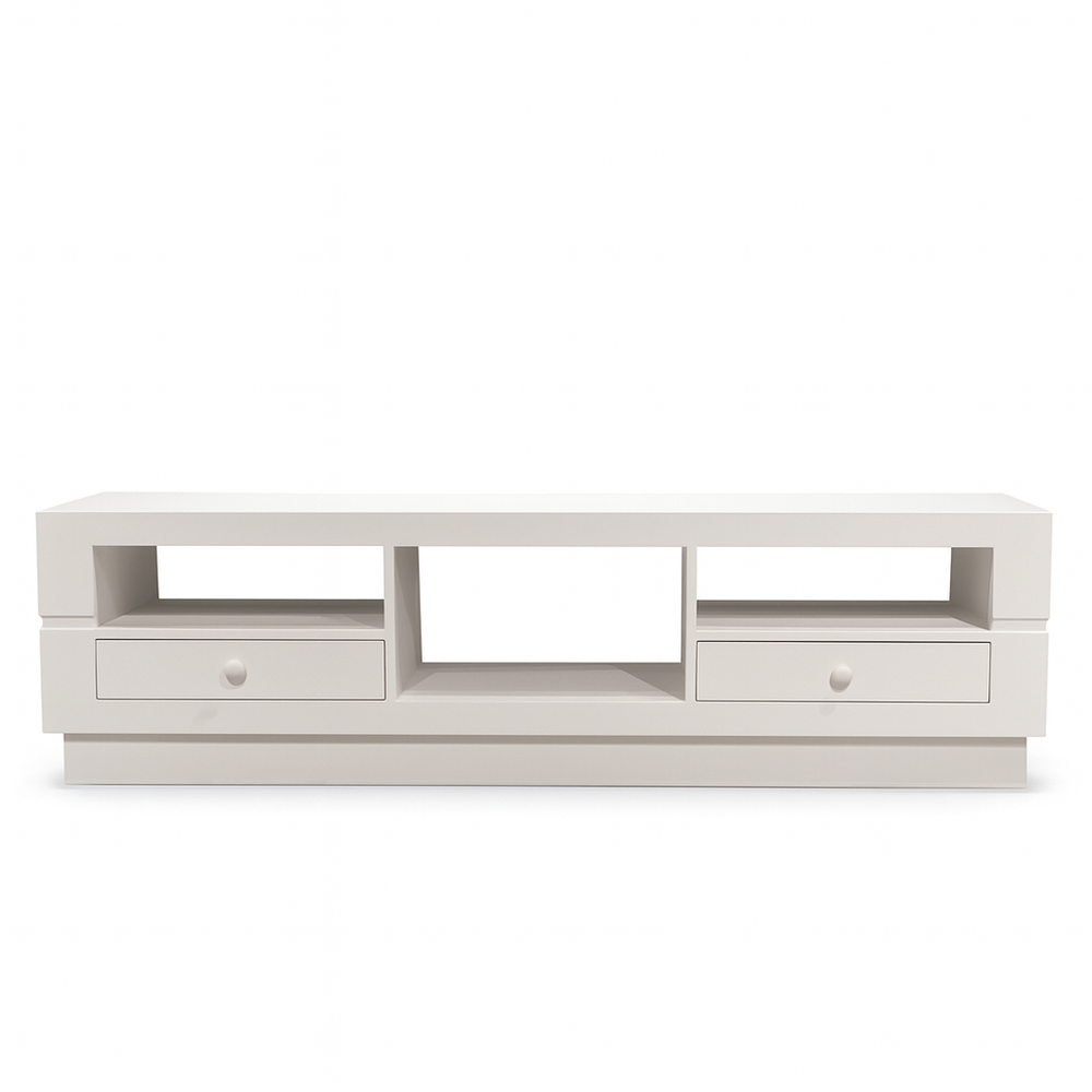 Eric TV Unit – White Media Console with Drawers Lifestyle Image from Living point