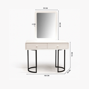 Esme Dressing Table Dimensions from Living point
