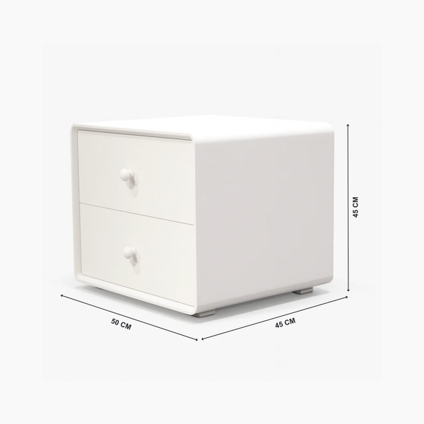Esme Side Table with Dimensions from Living point