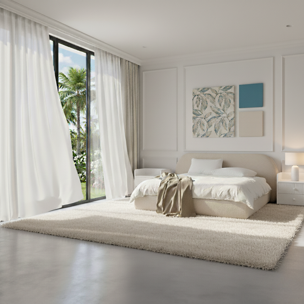 Ezra Bouclé Bed Lifestyle Image from Living point