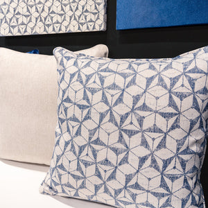 Geometric Decorative Pillows Close View from Living point