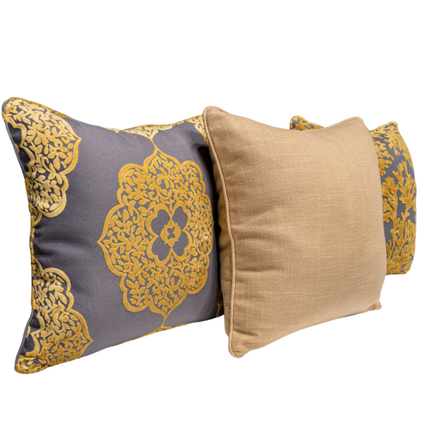 Golden Medallion Decorative Pillows from Living point
