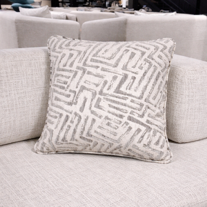 Grey Shell Weave Pillow Lifestyle Image from Living Point
