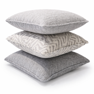 Grey Shell Weave & Silver Mist Chenille Pillow Set of 3 from Living Point