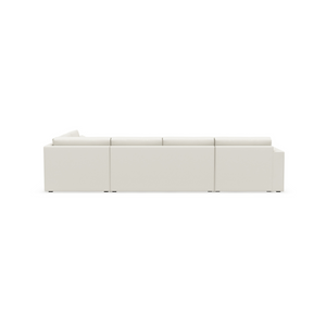 Helsinki Sectional Sofa With FiberGuard Fabric Backside View from Living point